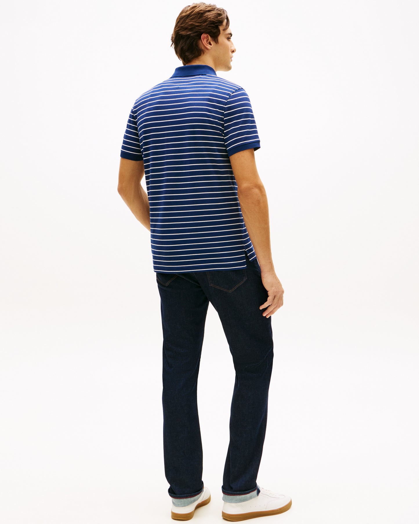 Tommy Hilfiger 1985 Regular Fit Mens Polo - Carbon Navy/Ivory Petal