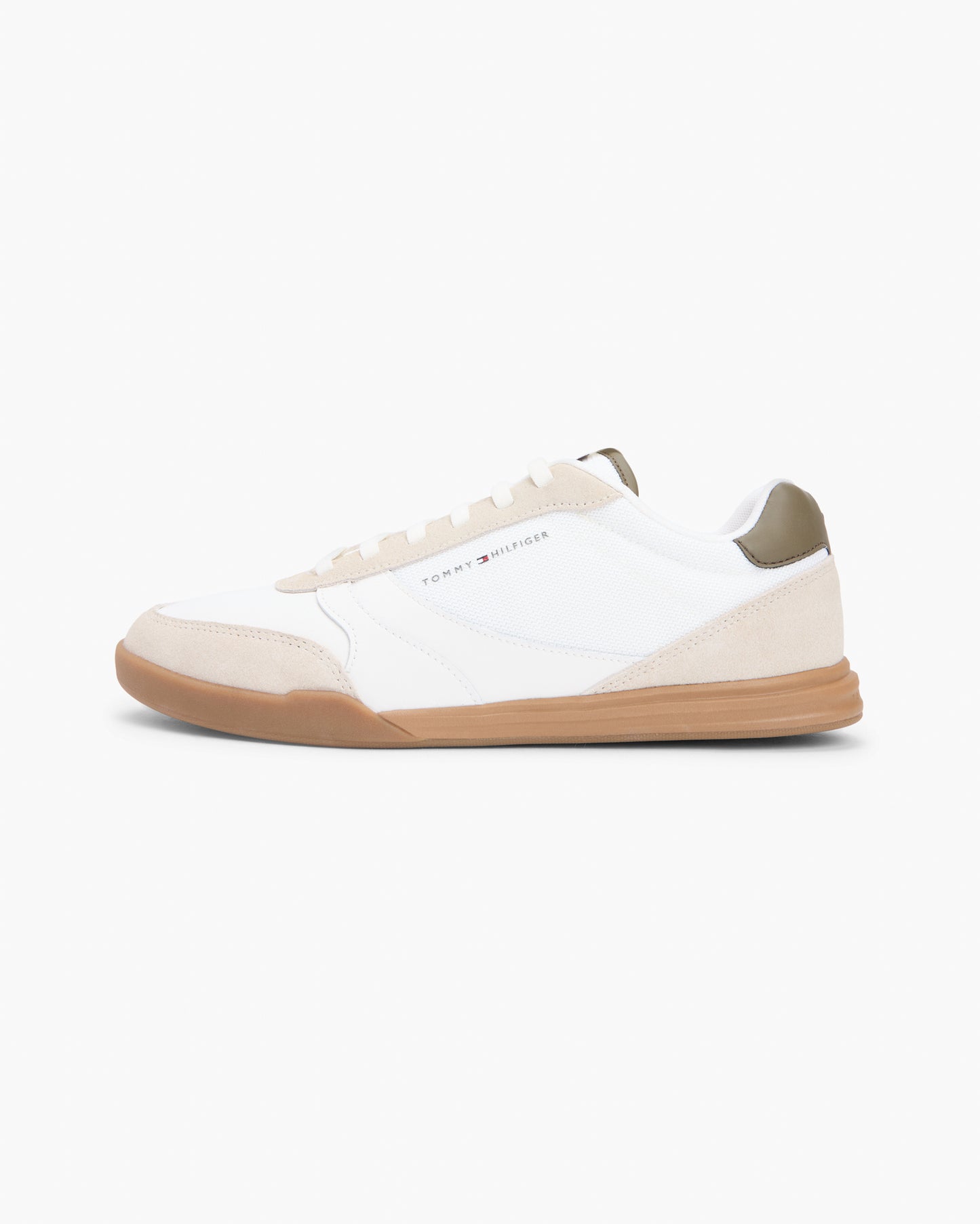 Tommy Hilfiger Lopro Leather Mix Mens Trainers - Classic Beige