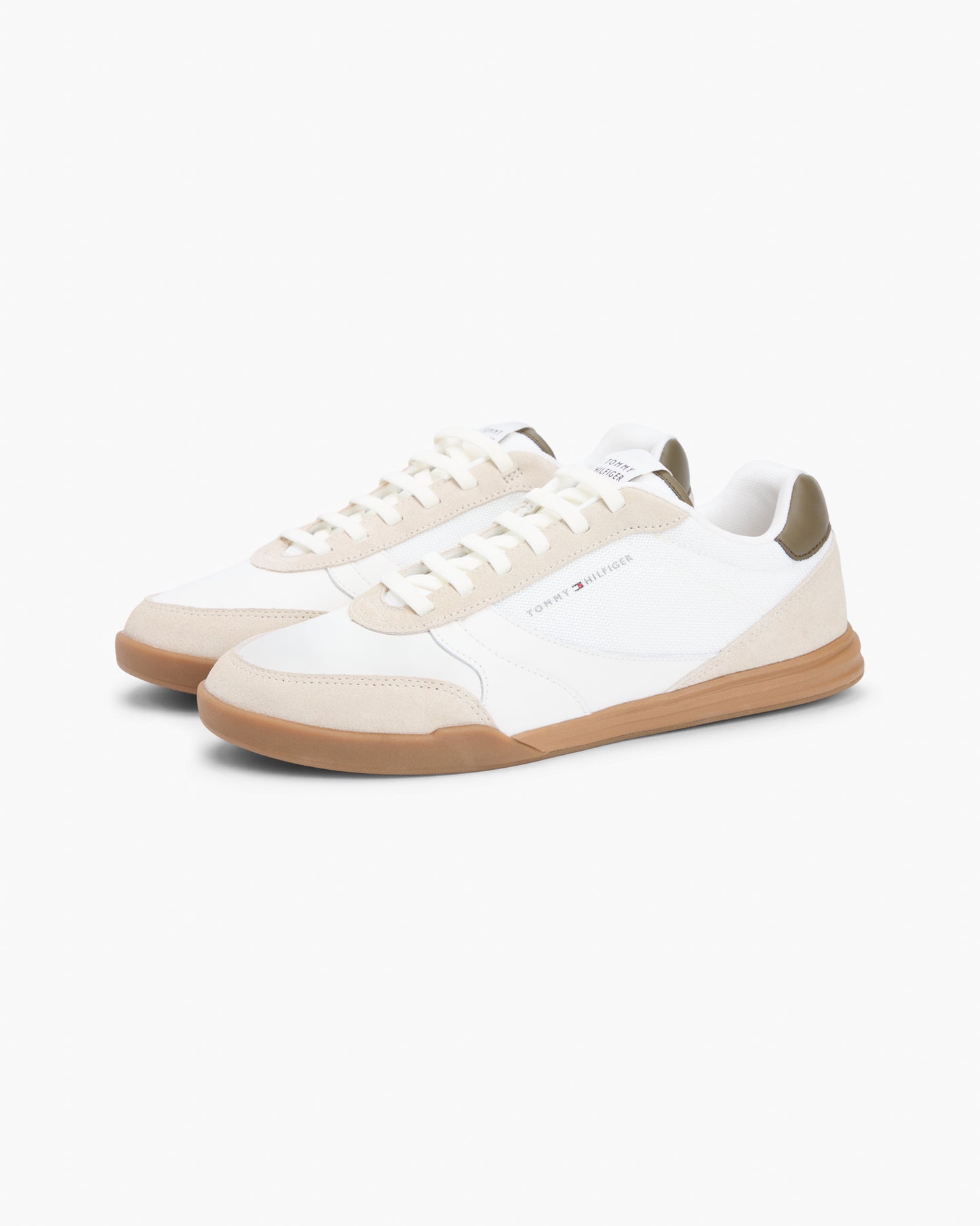 Tommy Hilfiger Lopro Leather Mix Mens Trainers - Classic Beige