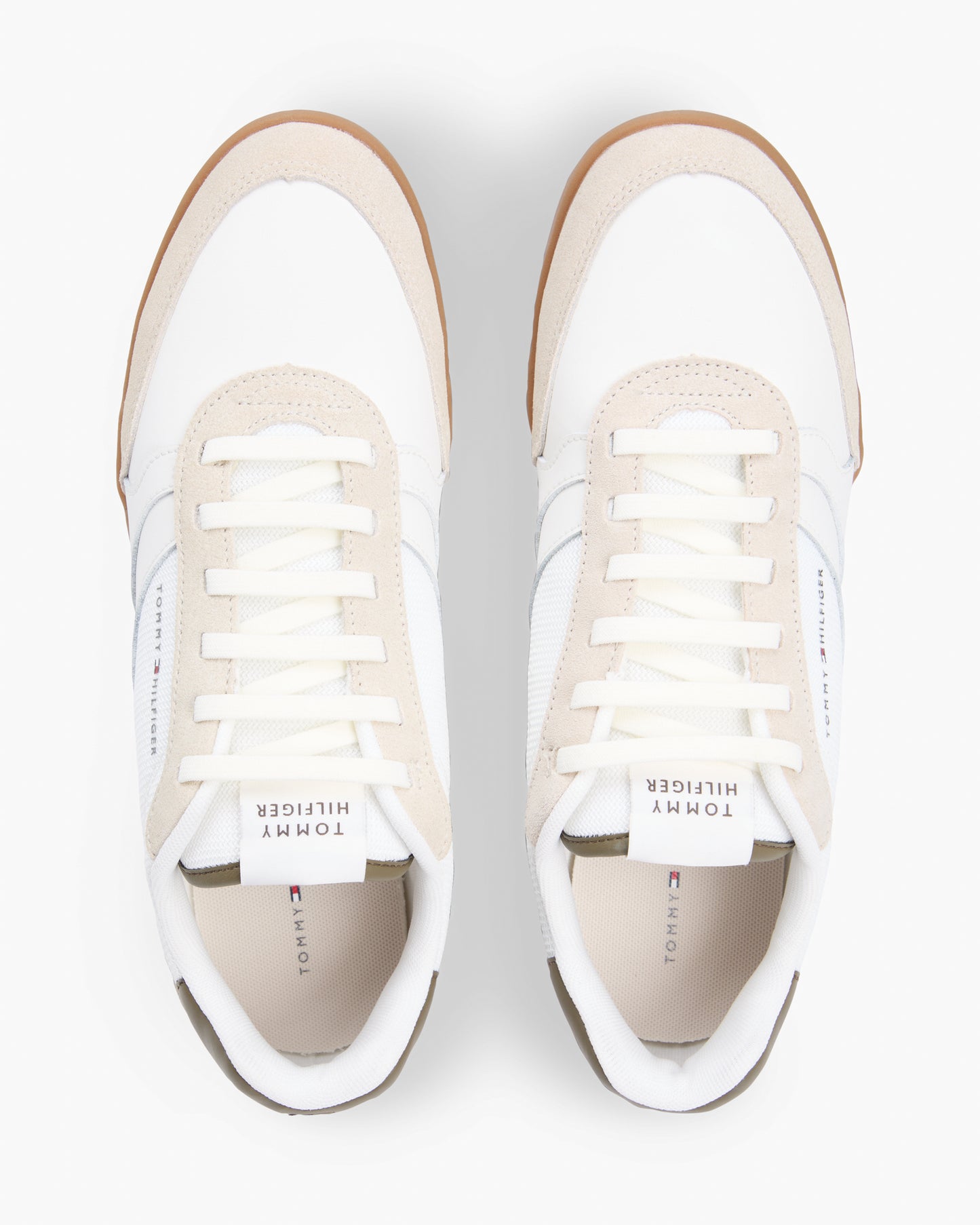 Tommy Hilfiger Lopro Leather Mix Mens Trainers - Classic Beige