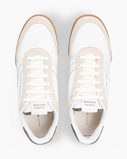 Tommy Hilfiger Lopro Leather Mix Mens Trainers - Classic Beige