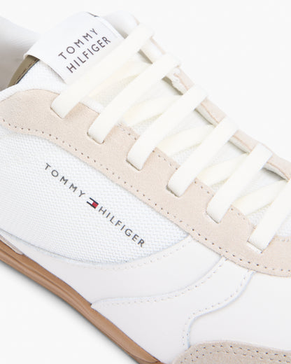 Tommy Hilfiger Lopro Leather Mix Mens Trainers - Classic Beige
