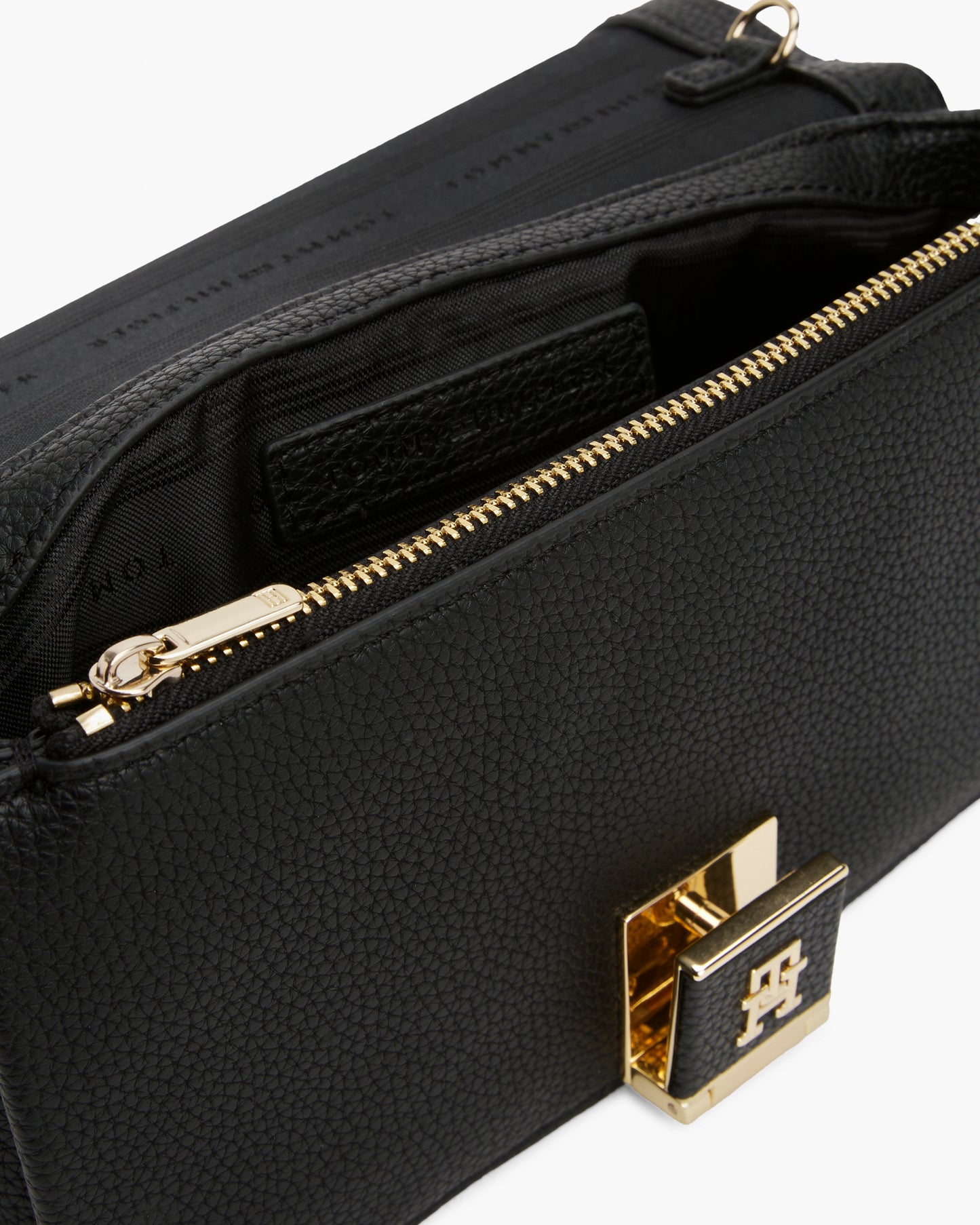 Tommy Hilfiger TH Her Womens Chain Crossover Bag - Black | CHO | Designer Womens Shoulder Bags