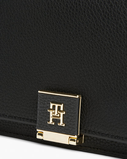 Tommy Hilfiger TH Her Womens Chain Crossover Bag - Black | CHO | Designer Womens Shoulder Bags
