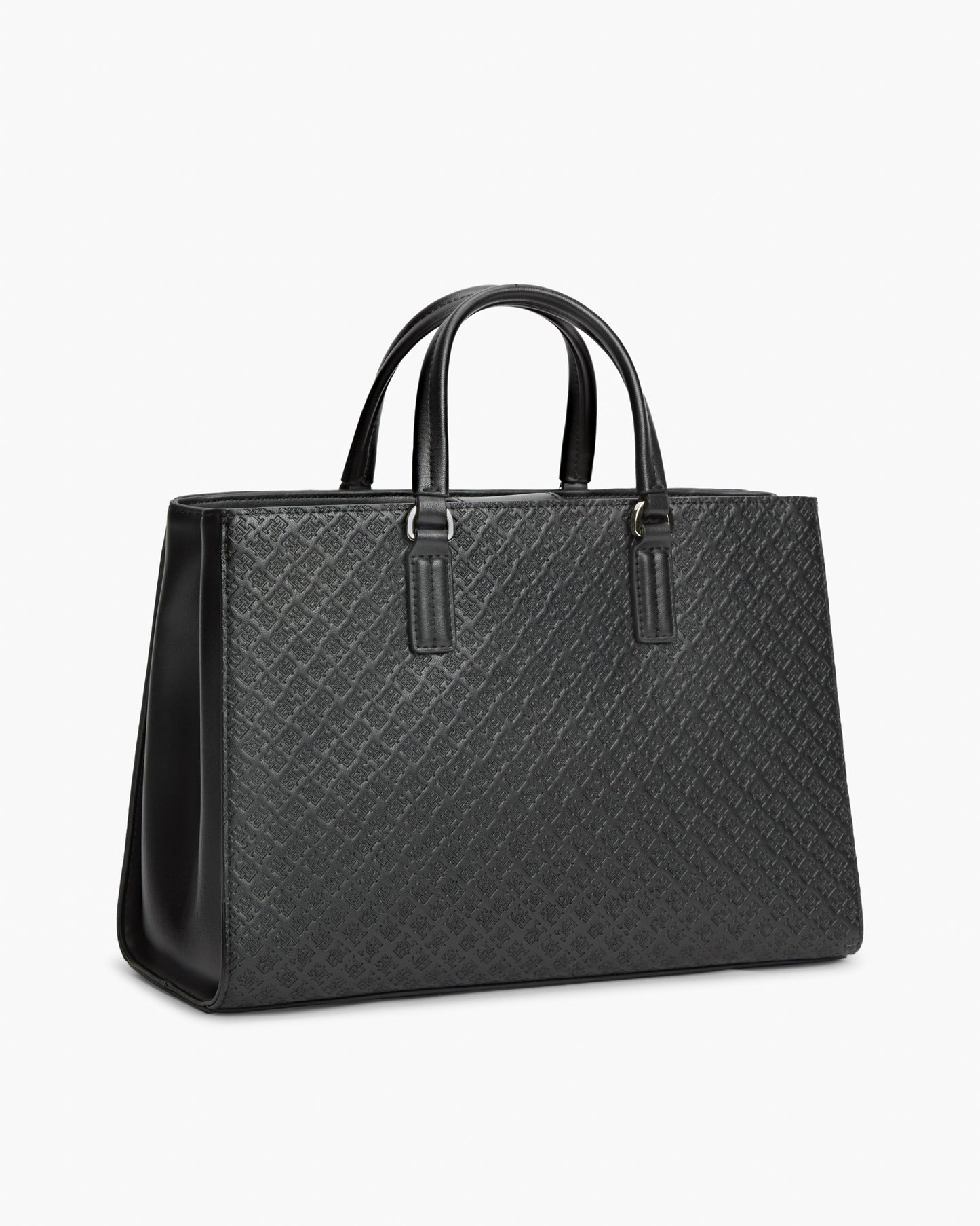 Tommy Hilfiger TH Daily Mono Womens Satchel Bag - Black | CHO | Designer Womens Shoulder Bags