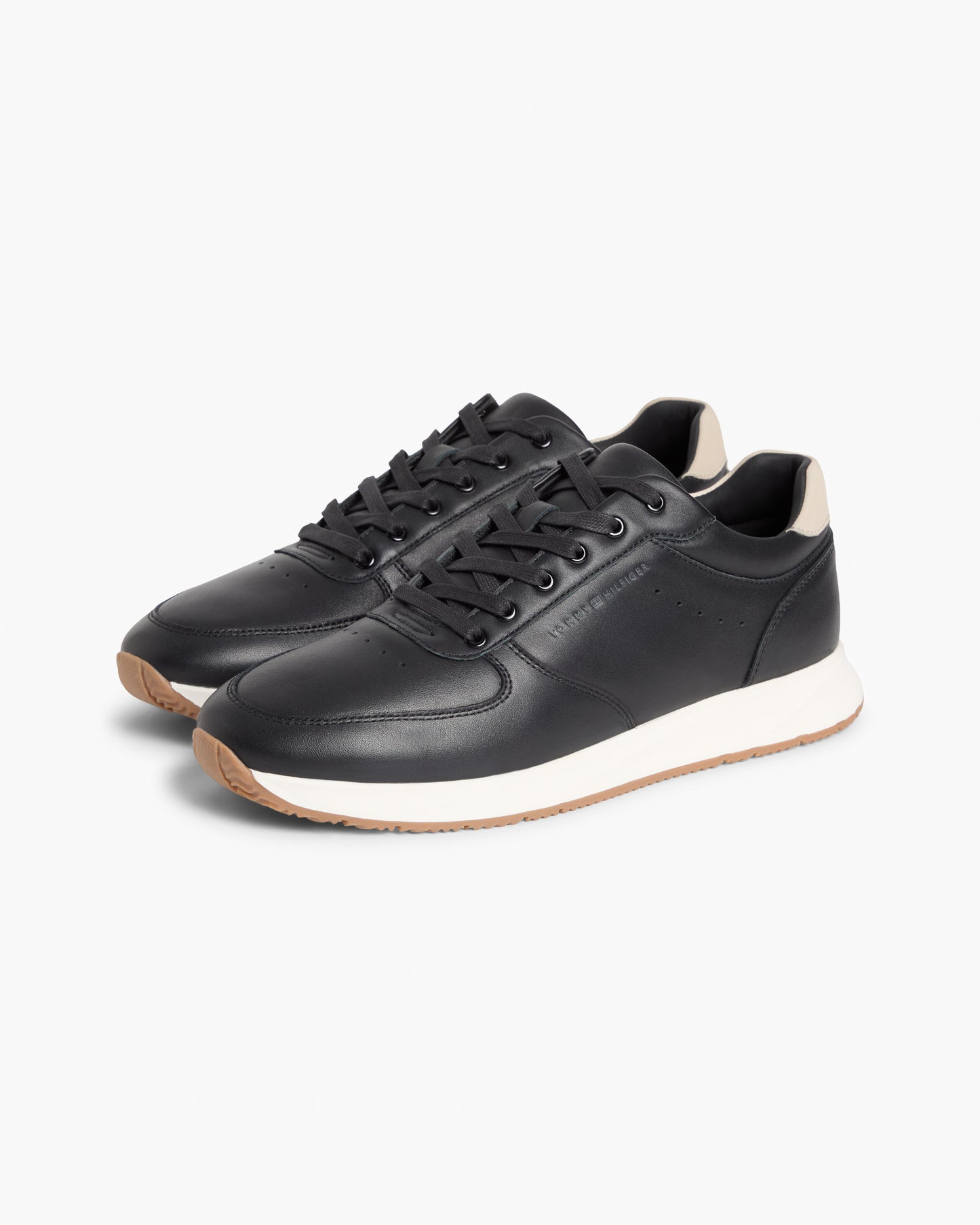 Tommy Hilfiger Newport Leather Mens Trainers - Black