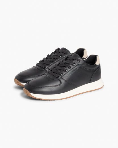 Tommy Hilfiger Newport Leather Mens Trainers - Black