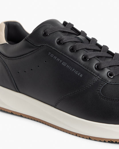 Tommy Hilfiger Newport Leather Mens Trainers - Black