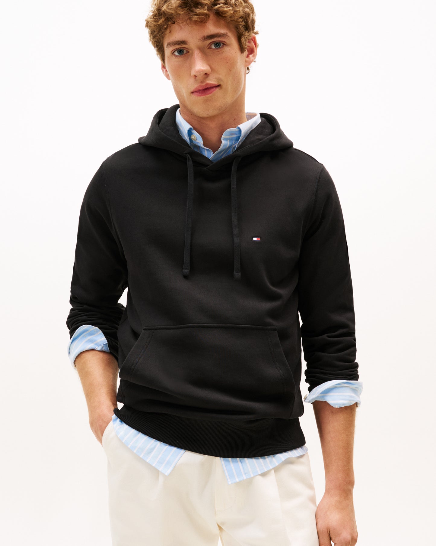 Tommy Hilfiger Essential Terry Mens Hoodie - Black