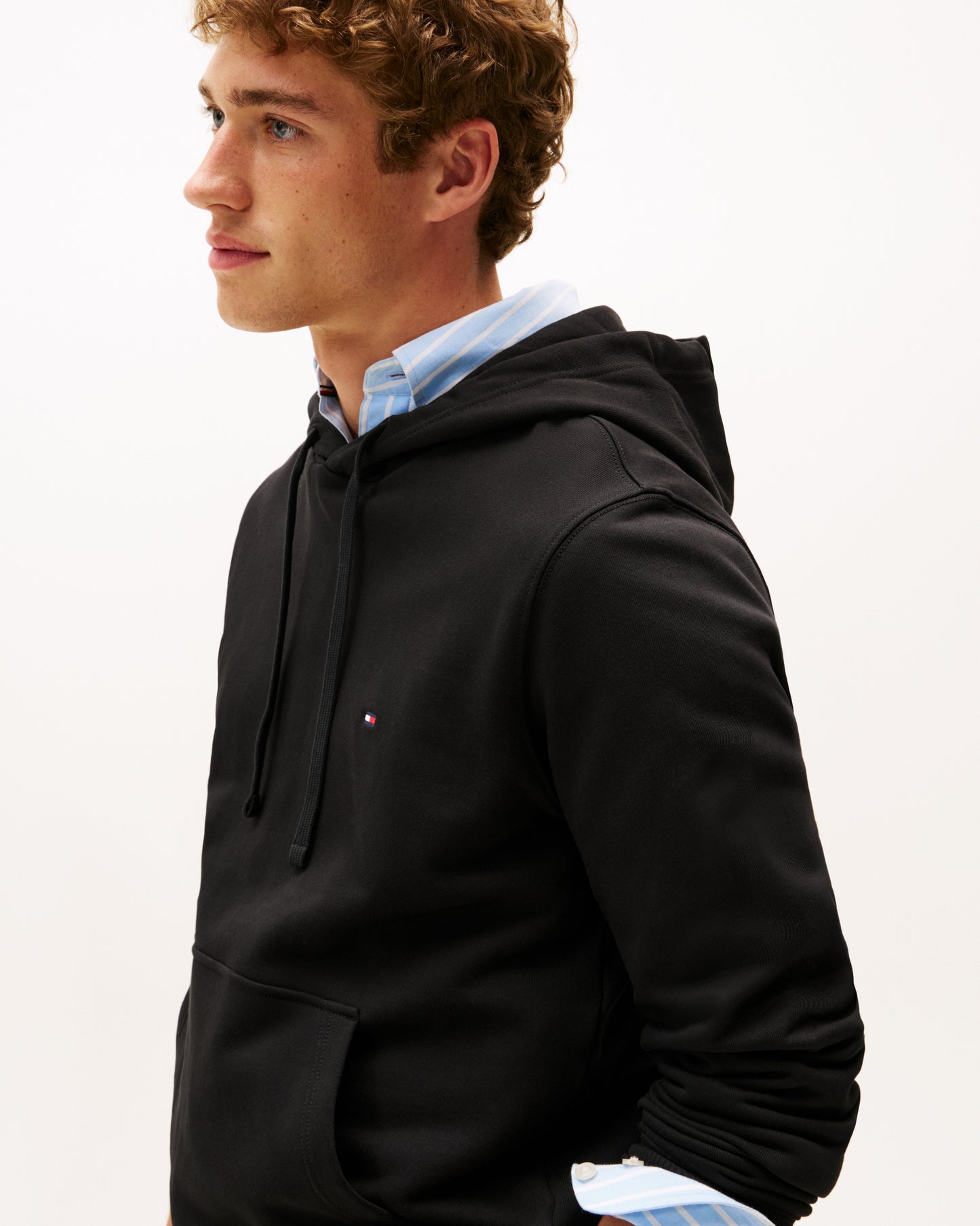 Tommy Hilfiger Essential Terry Mens Hoodie - Black
