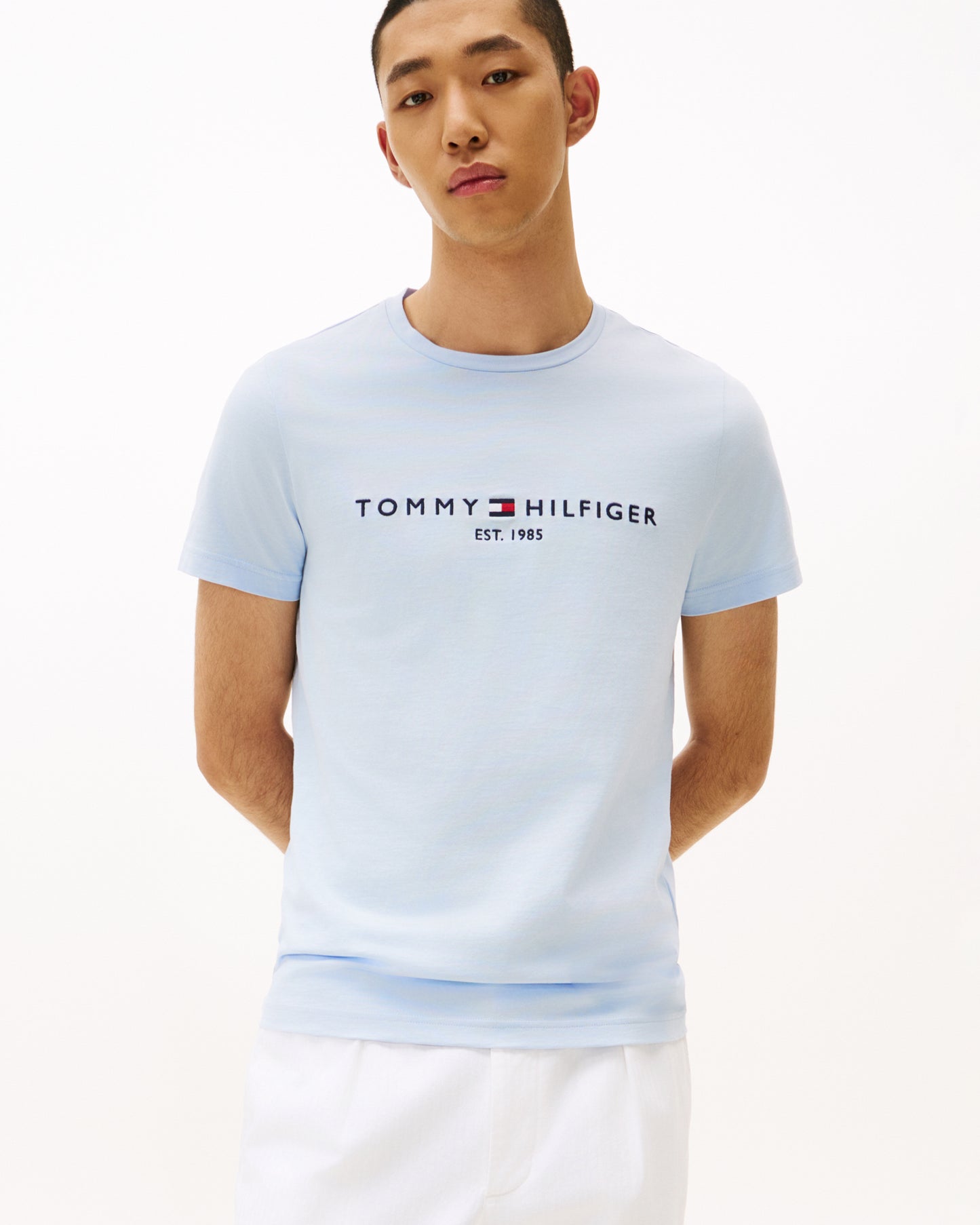 Tommy Hilfiger Tommy Logo Basic Mens T-Shirt - Breezy Blue