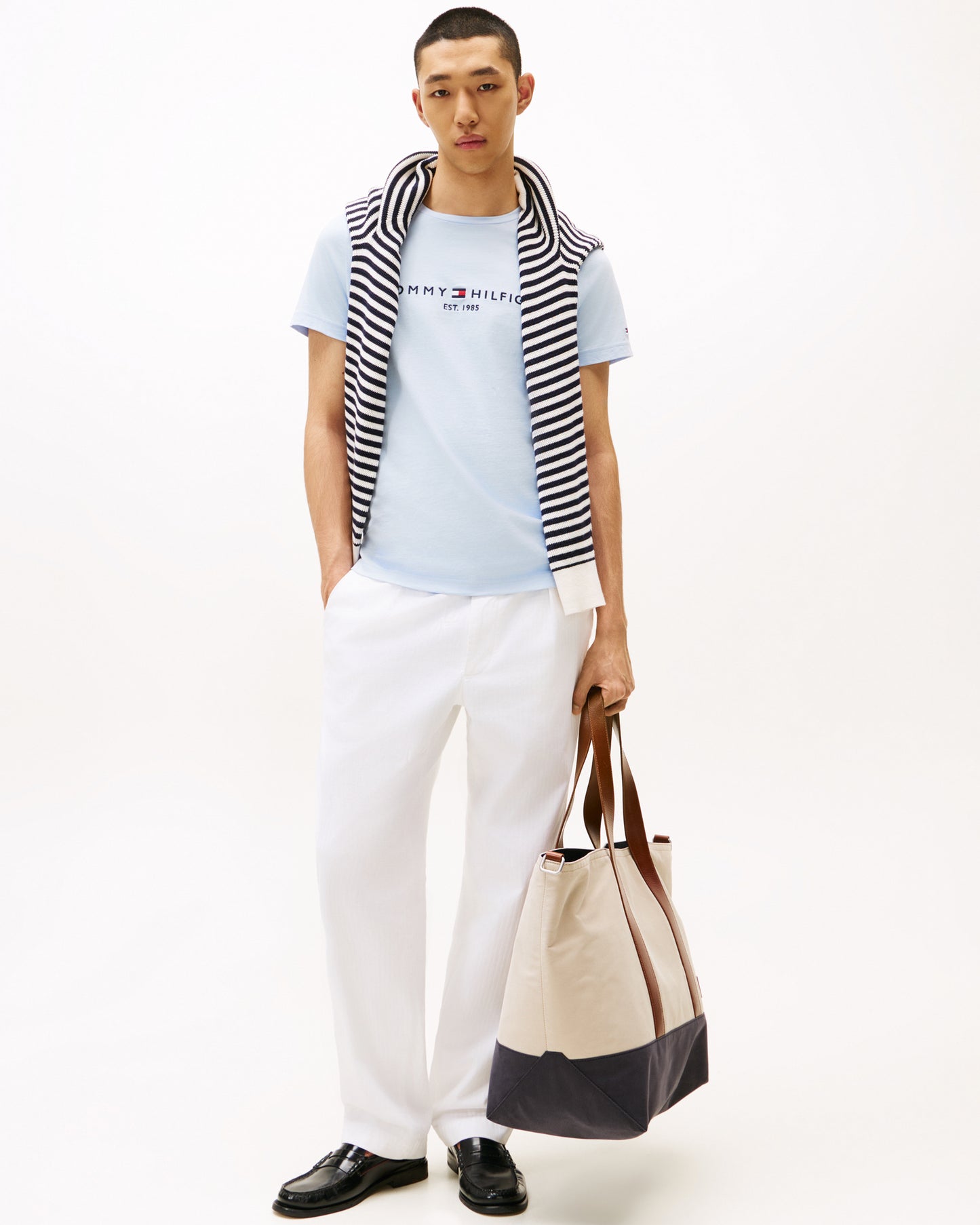 Tommy Hilfiger Tommy Logo Basic Mens T-Shirt - Breezy Blue