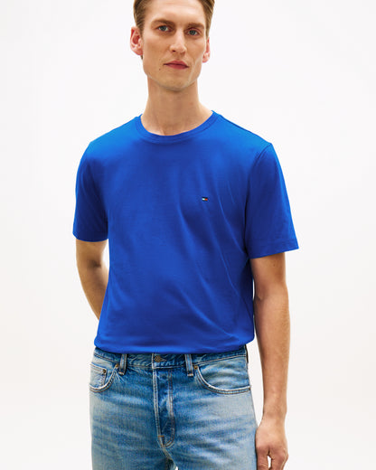 Tommy Hilfiger Essential Seasonal Regular Fit Solid Mens T-Shirt - Regal Blue | CHO | Designer Mens Short Sleeve T-Shirts & Tops