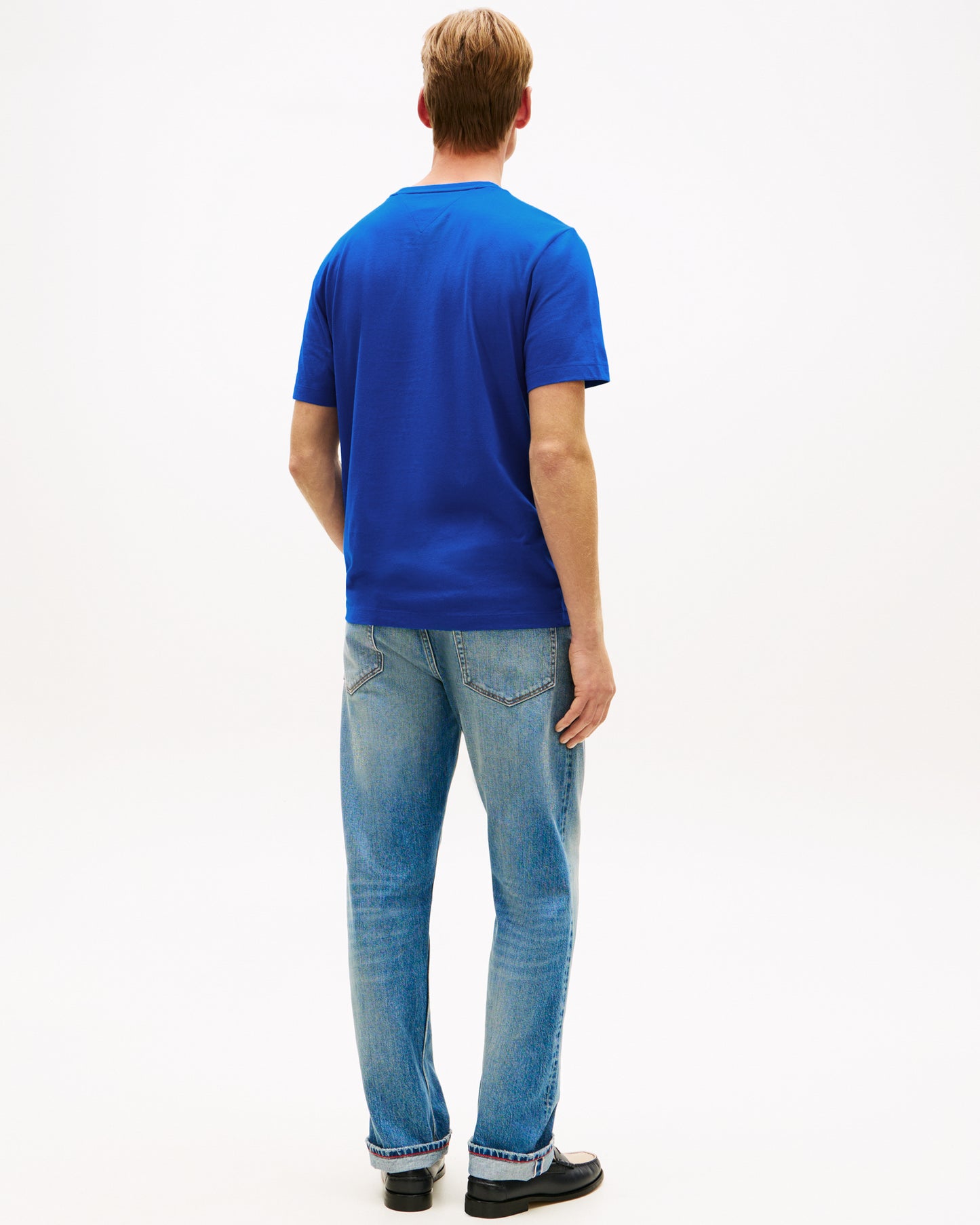 Tommy Hilfiger Essential Seasonal Regular Fit Solid Mens T-Shirt - Regal Blue | CHO | Designer Mens Short Sleeve T-Shirts & Tops