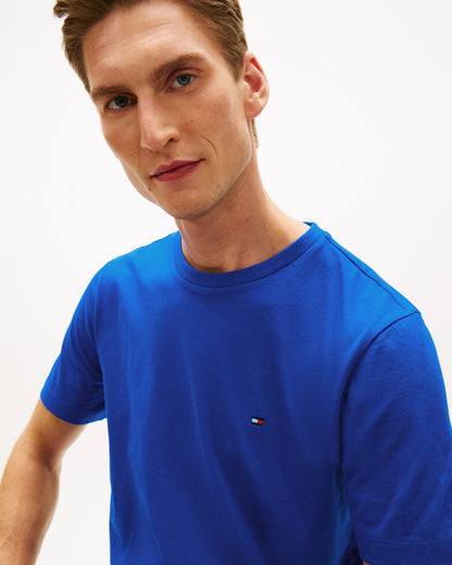 Tommy Hilfiger Essential Seasonal Regular Fit Solid Mens T-Shirt - Regal Blue | CHO | Designer Mens Short Sleeve T-Shirts & Tops