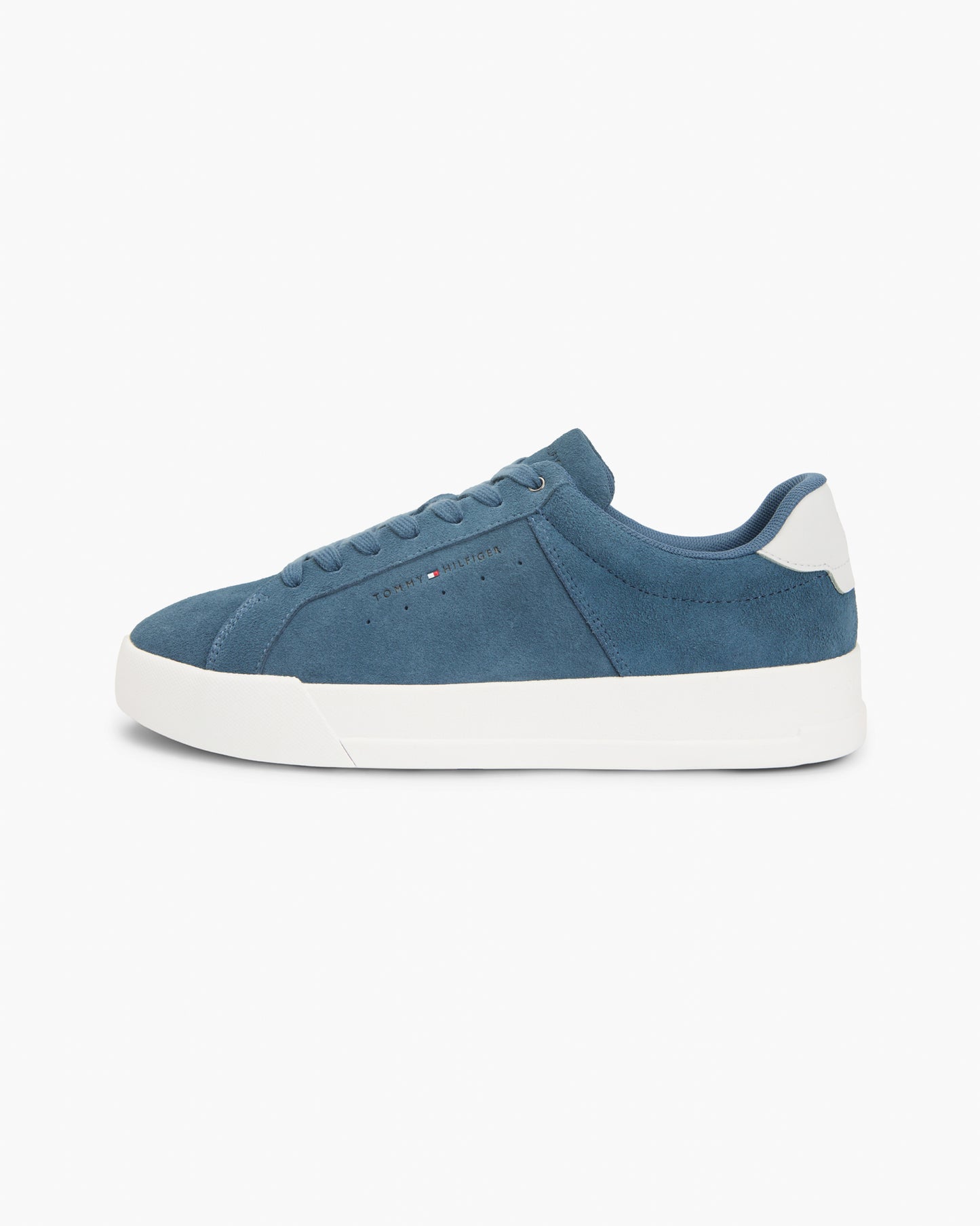 Tommy Hilfiger TH Court Suede Mens Trainers - Aegean Sea