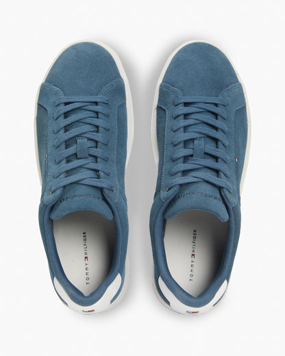 Tommy Hilfiger TH Court Suede Mens Trainers - Aegean Sea