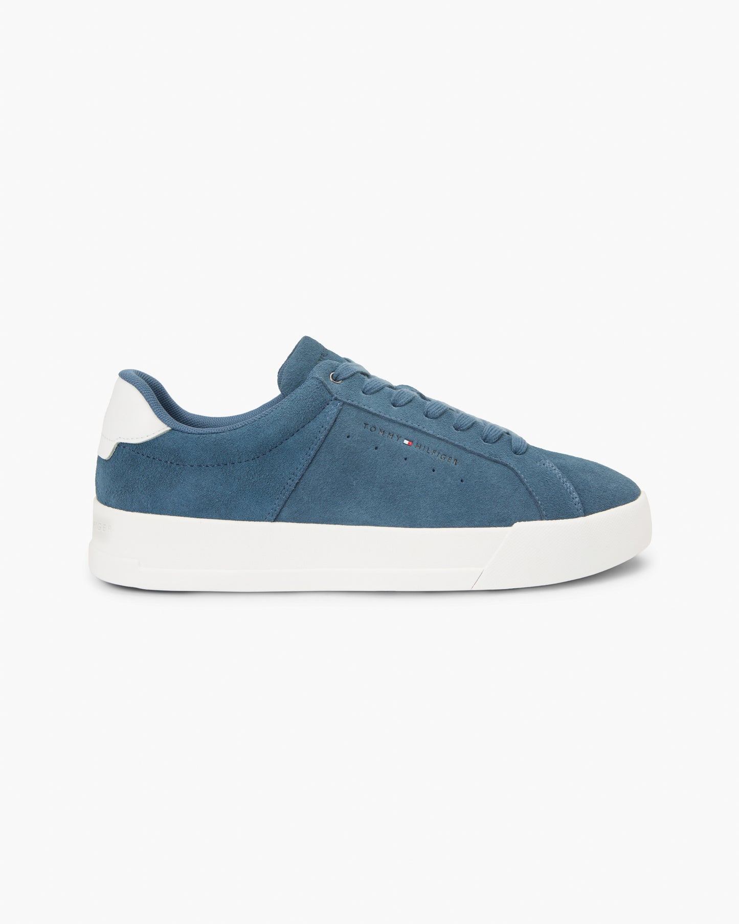 Tommy Hilfiger TH Court Suede Mens Trainers - Aegean Sea