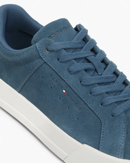 Tommy Hilfiger TH Court Suede Mens Trainers - Aegean Sea