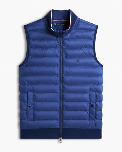 Tommy Hilfiger Mix Media Essential RWB Mens Gilet - Carbon Navy | CHO | Designer Mens Padded Gilets