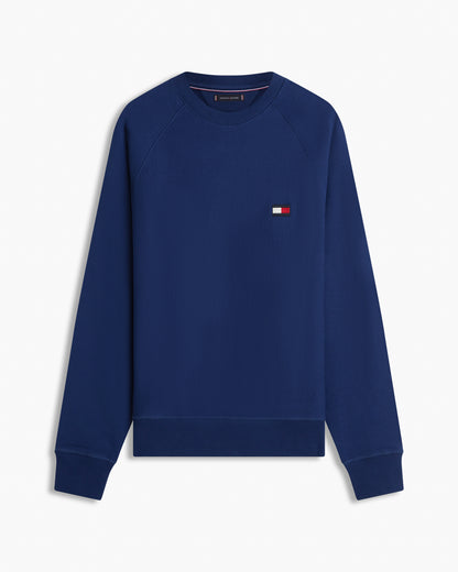 Tommy Hilfiger Tommy Flag Elevated Mens Sweatshirt - Carbon Navy | CHO | Designer Mens Sweatshirts
