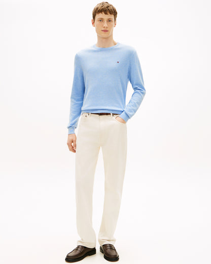 Tommy Hilfiger Essential Cotton Crew Neck Mens Sweatshirt - Vessel Blue Heather