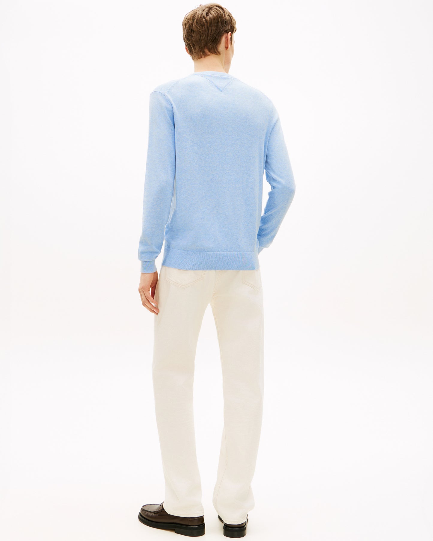 Tommy Hilfiger Essential Cotton Crew Neck Mens Sweatshirt - Vessel Blue Heather