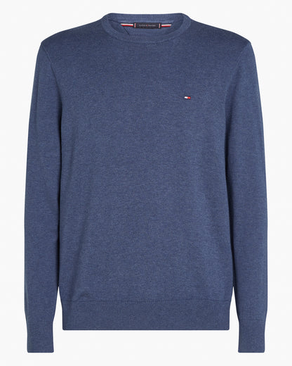 Tommy Hilfiger Essential Cotton Crew Neck Mens Sweatshirt - Aegean Sea Heather