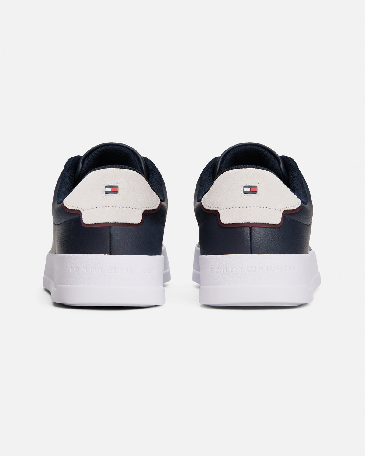 Tommy Hilfiger Court Leather Detailed Mens Trainer - Desert Sky | CHO | Designer Mens Trainers