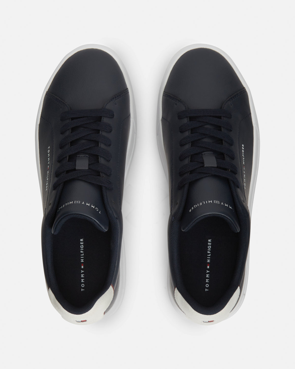 Tommy Hilfiger Court Leather Detailed Mens Trainer - Desert Sky | CHO | Designer Mens Trainers