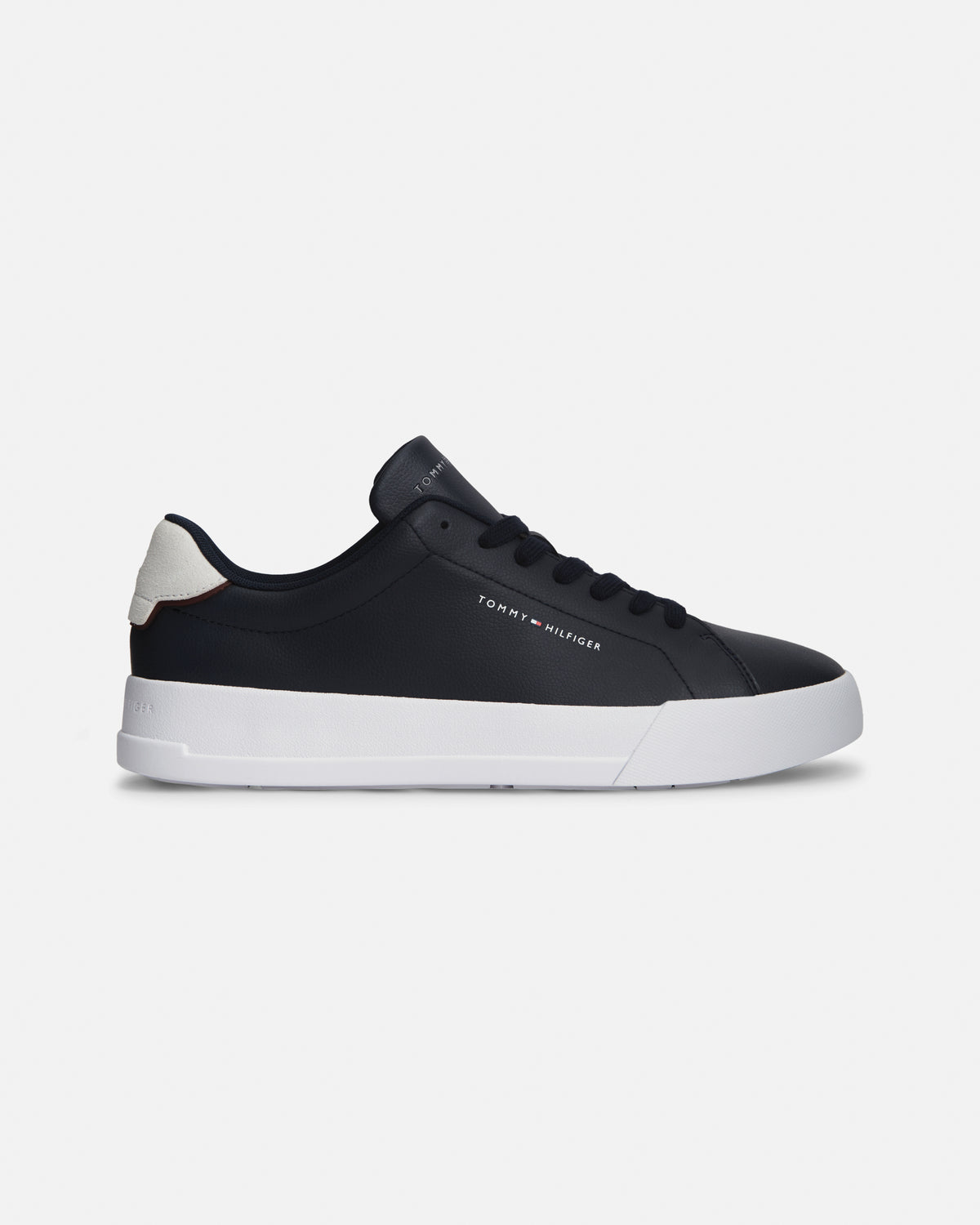 Tommy Hilfiger Court Leather Detailed Mens Trainer - Desert Sky | CHO | Designer Mens Trainers