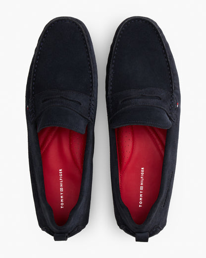 Tommy Hilfiger Core Hilfiger Mens Suede Driver - Desert Sky | CHO | Designer Mens Shoes