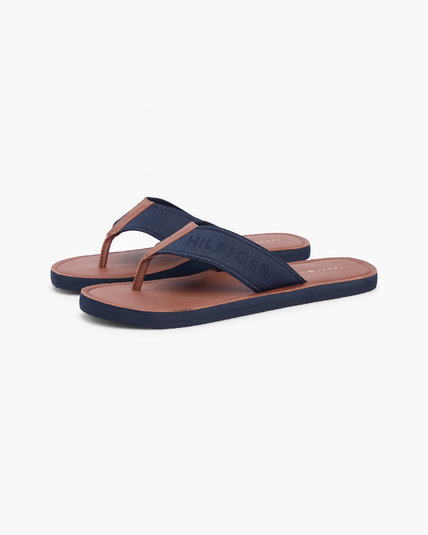 Tommy Hilfiger Leather Hilfiger Mens Beach Sandal - Desert Sky | CHO | Designer Mens Sandals