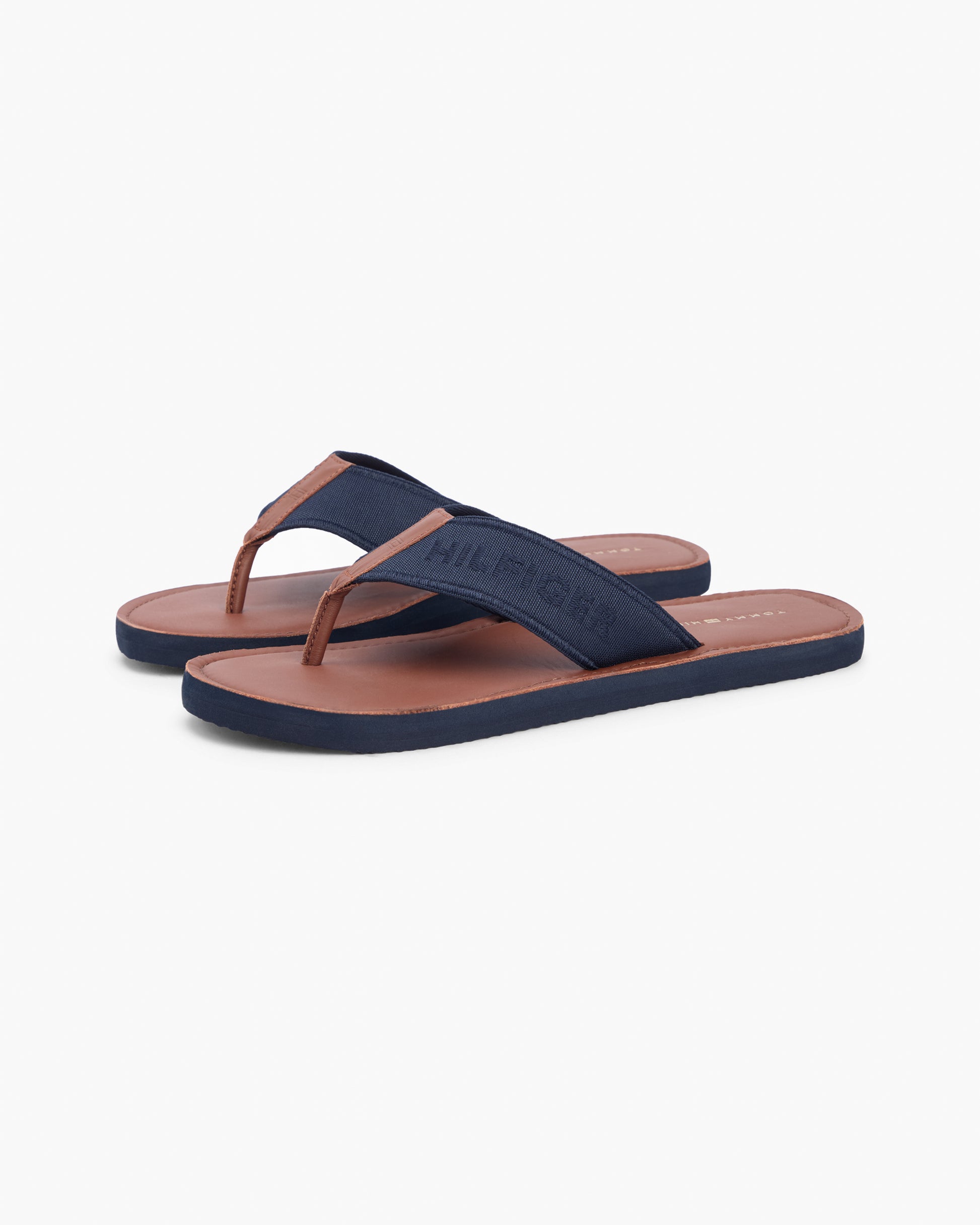 Tommy Hilfiger Leather Hilfiger Mens Beach Sandal - Desert Sky | CHO | Designer Mens Sandals