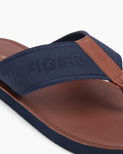 Tommy Hilfiger Leather Hilfiger Mens Beach Sandal - Desert Sky | CHO | Designer Mens Sandals