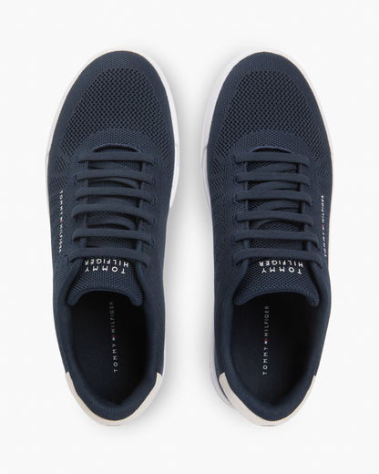 Tommy Hilfiger TH Court Knit Mens Trainers - Desert Sky | CHO | Designer Mens Trainers