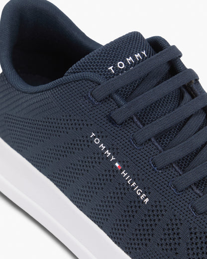 Tommy Hilfiger TH Court Knit Mens Trainers - Desert Sky | CHO | Designer Mens Trainers