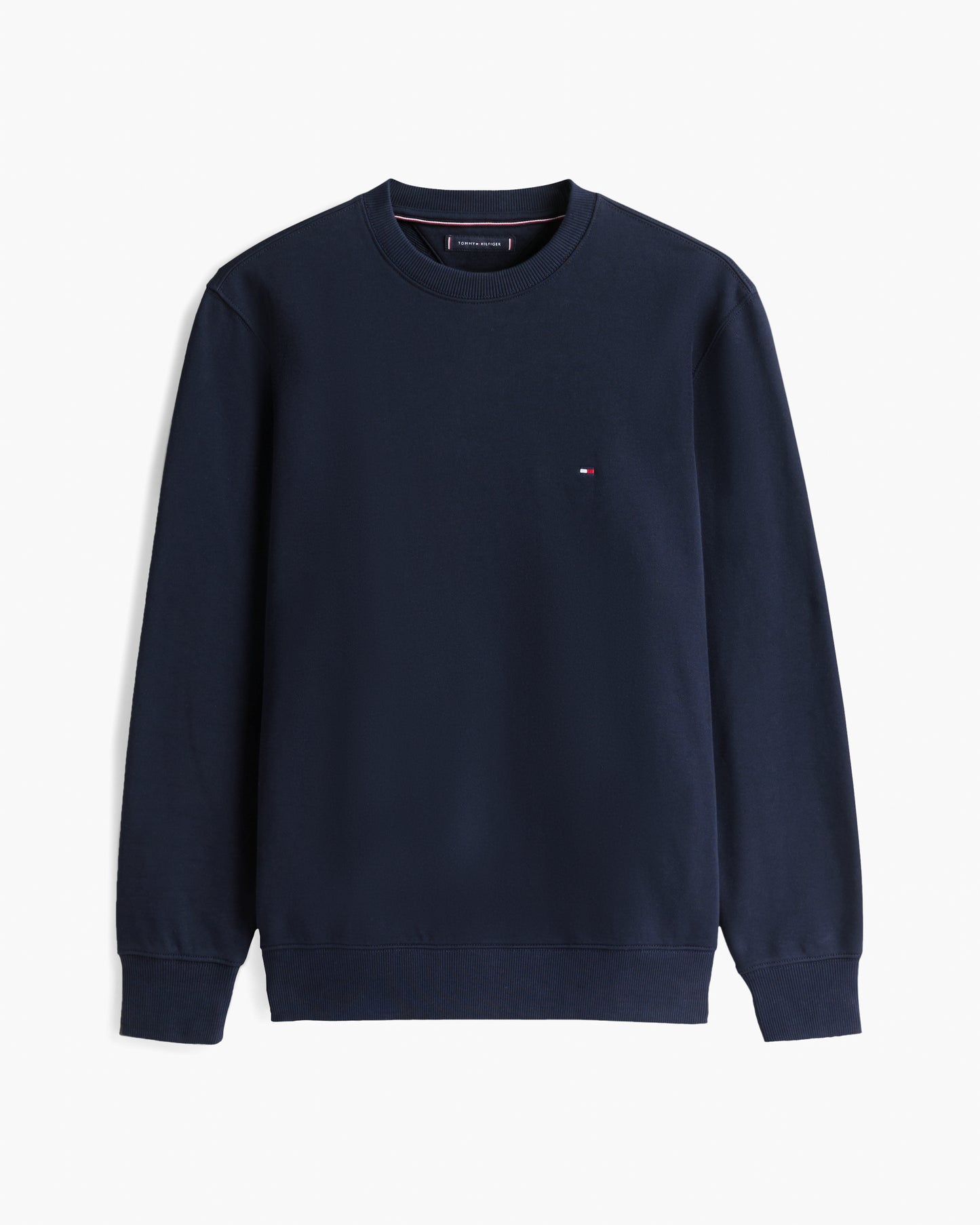 Tommy Hilfiger Essential Mens Terry Cotton Crew Neck - Desert Sky | CHO | Designer Mens Sweatshirts