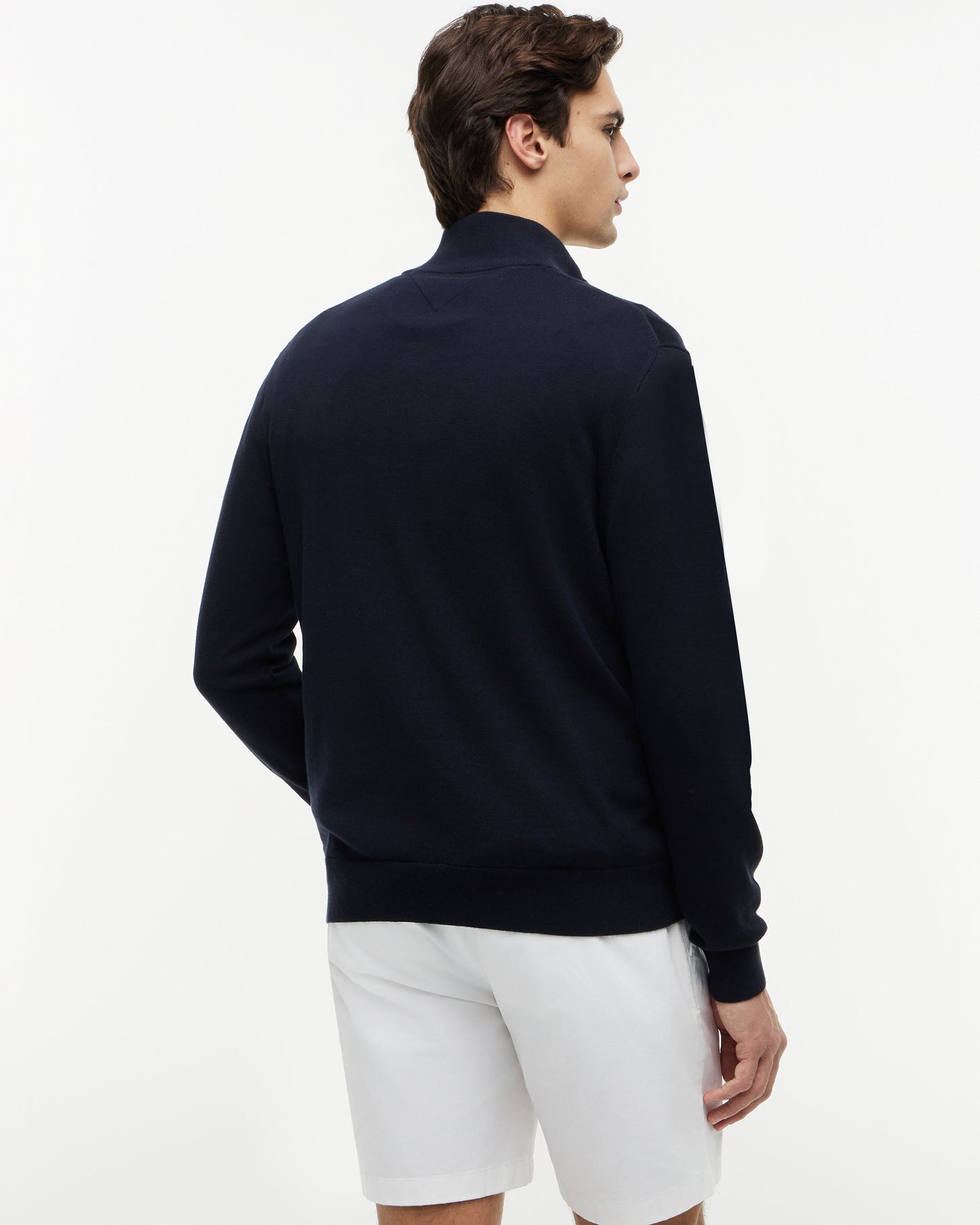 Tommy Hilfiger Essential Cotton 1/4 Zip Mock Mens Sweatshirt - Desert Sky