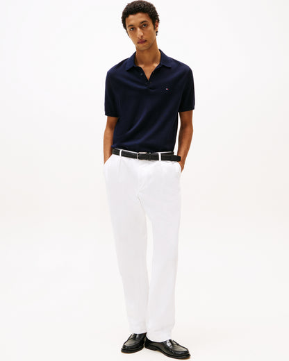 Tommy Hilfiger Essential Cotton Mens Knitted Polo - Desert Sky