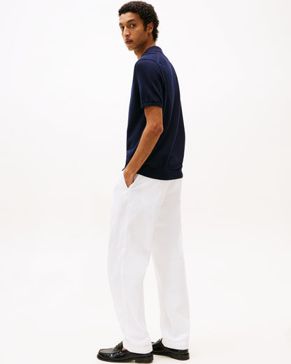 Tommy Hilfiger Essential Cotton Mens Knitted Polo - Desert Sky