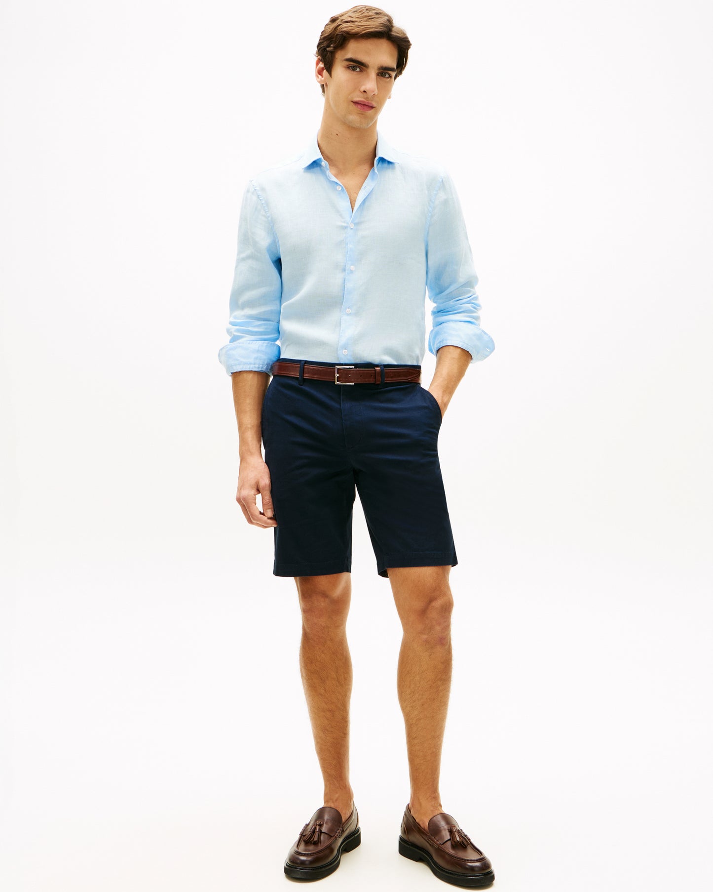 Tommy Hilfiger Denton 9.5 Inch Essential Mens Twill Shorts - Desert Sky