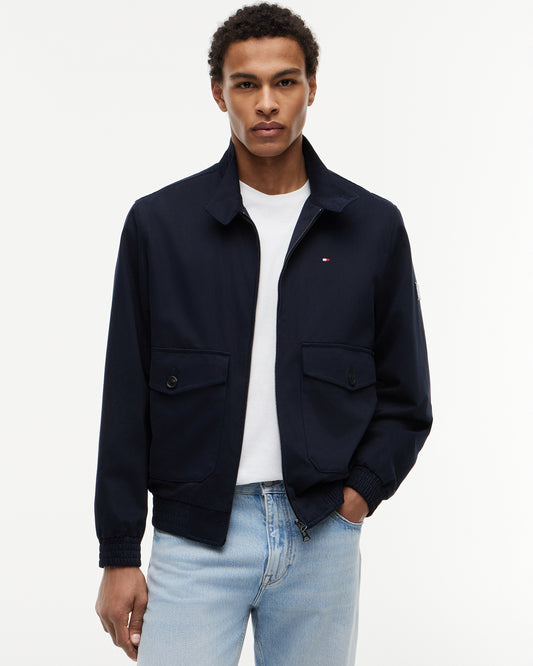 Tommy Hilfiger Cotton Mens Harrington Jacket - Desert Sky