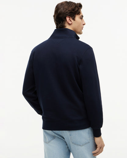 Tommy Hilfiger Essential Terry 1/4 Zip Mens Sweatshirt - Desert Sky | CHO | Designer Mens Sweatshirts