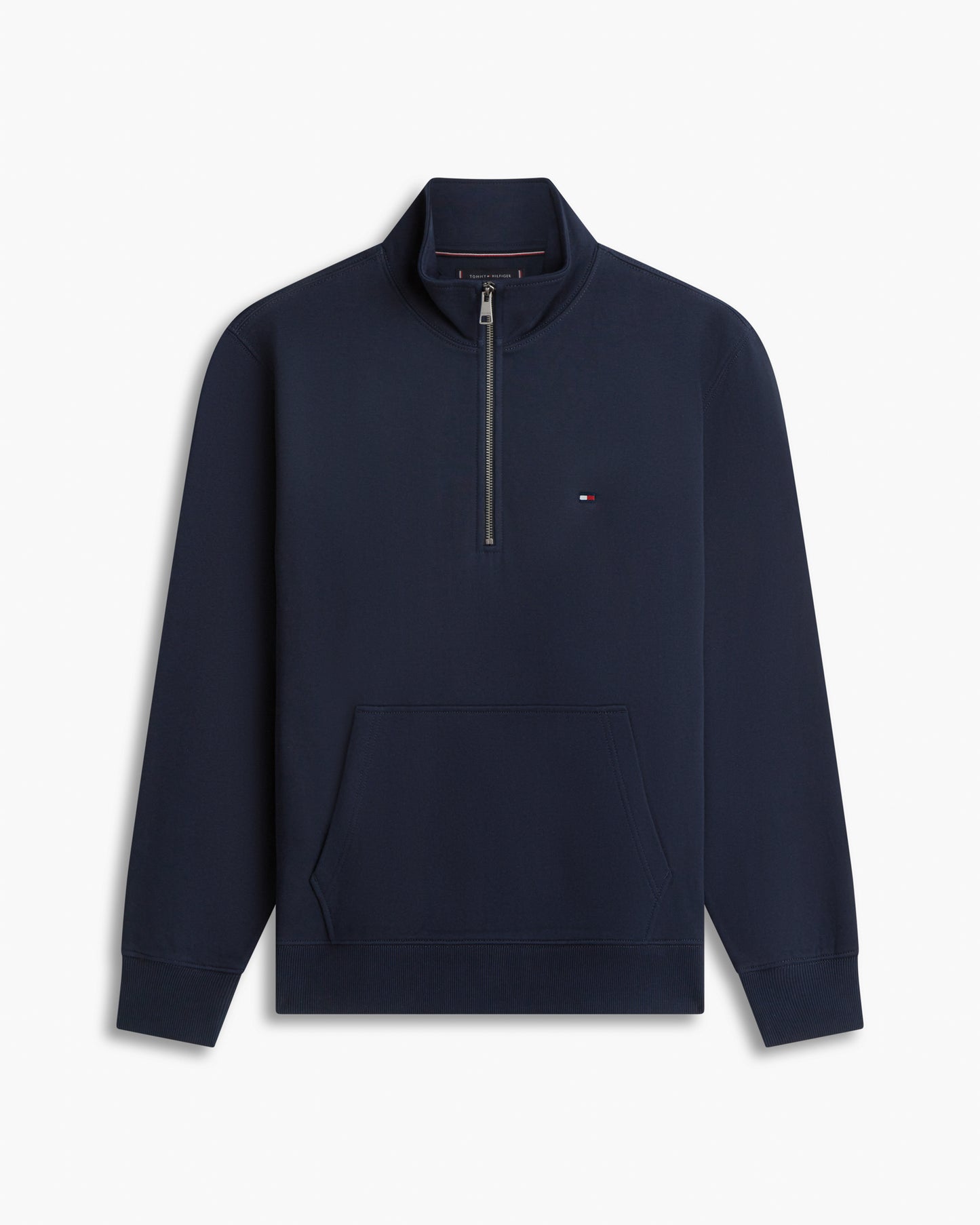 Tommy Hilfiger Essential Terry 1/4 Zip Mens Sweatshirt - Desert Sky | CHO | Designer Mens Sweatshirts