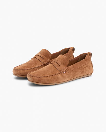 Tommy Hilfiger Core Hilfiger Mens Suede Driver - Coconut Grove | CHO | Designer Mens Shoes