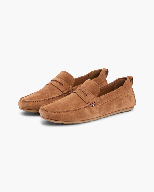 Tommy Hilfiger Core Hilfiger Mens Suede Driver - Coconut Grove | CHO | Designer Mens Shoes