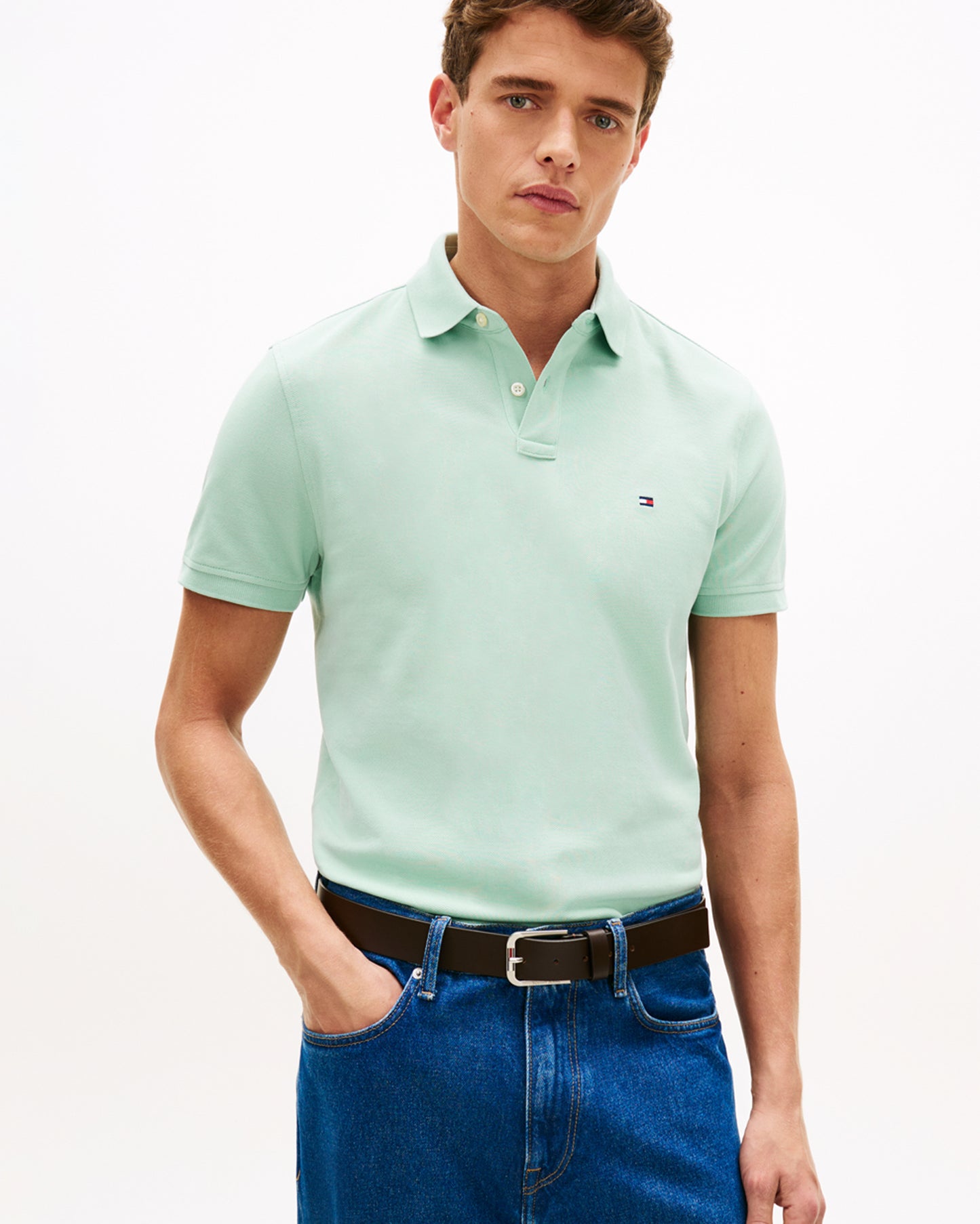 Tommy Hilfiger 1985 Regular Fit Mens Polo - Crushed Mint