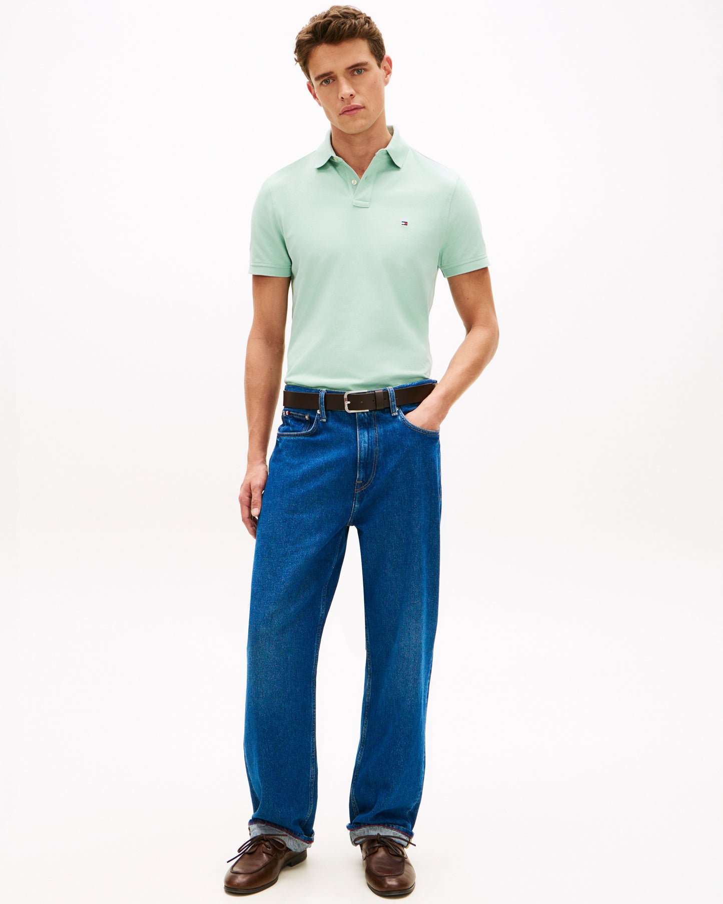 Tommy Hilfiger 1985 Regular Fit Mens Polo - Crushed Mint