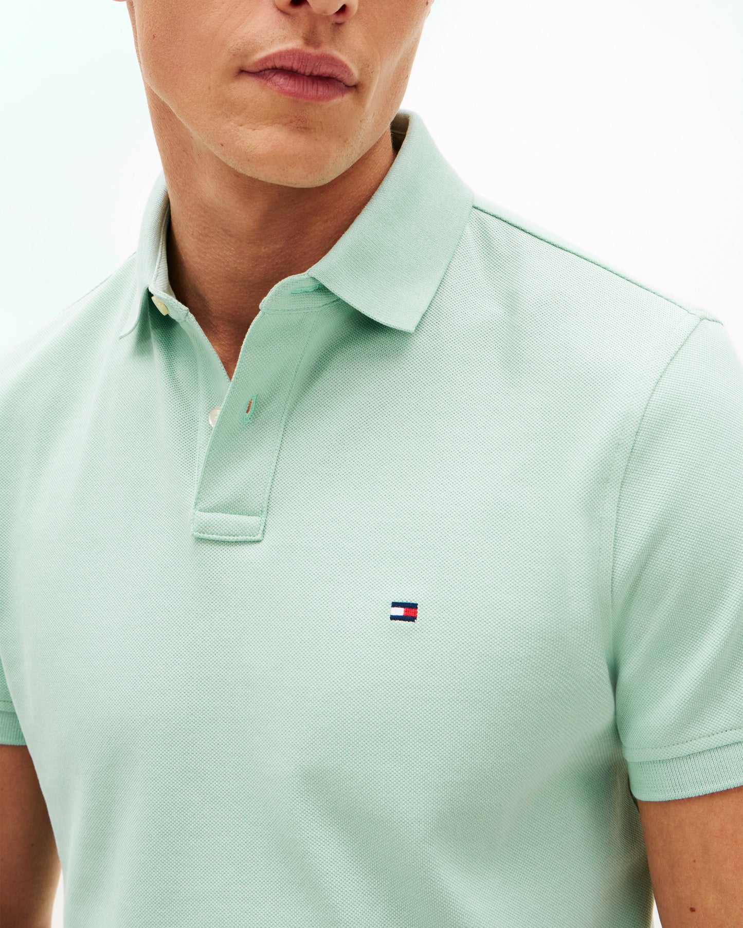 Tommy Hilfiger 1985 Regular Fit Mens Polo - Crushed Mint